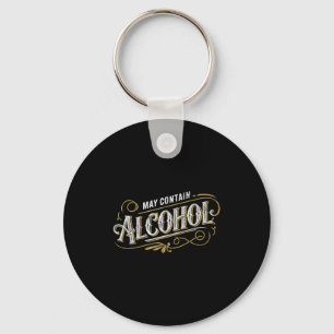 May Contain Alcohol Clic Party Humor  Key Ring