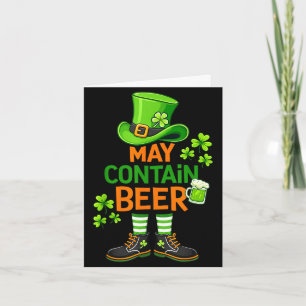 May contain beer funny st patrick day humour card