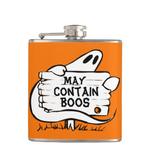 May Contain Boos Ghost Hip Flask