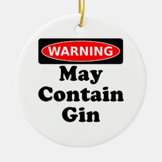 May Contain Gin Ceramic Ornament