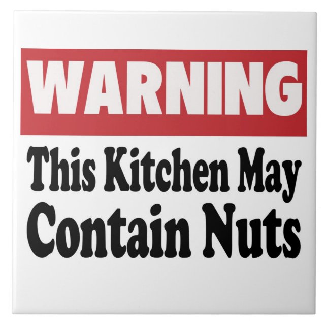 May Contain Nuts Ceramic Tile (Front)