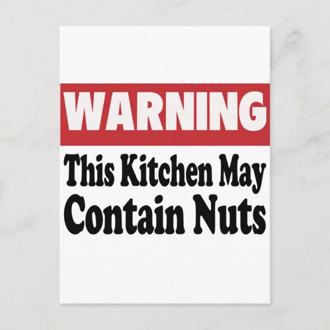 May Contain Nuts Postcard (Front)