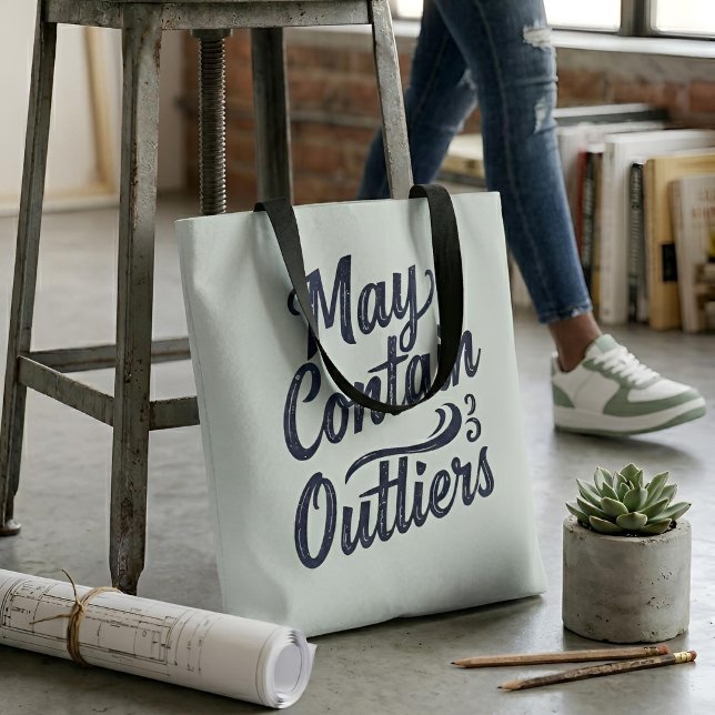 May Contain Outliers Data | Sage Tote Bag (Lifestyle Shot)