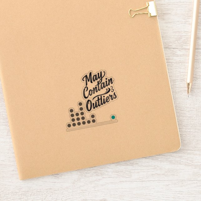 May Contain Outliers Data Vinyl Sticker (w/ Chart) (Notebook)