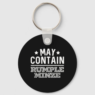 May Contain Rumple Minze Funny Alcohol Bar Crawl Key Ring