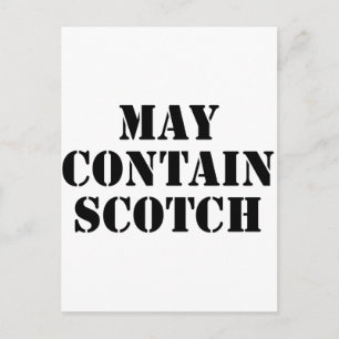 May Contain Scotch Postcard