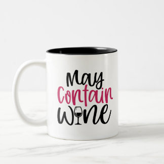 May Contain Wine Two-Tone Coffee Mug