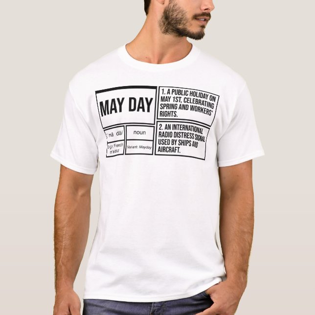May Day Dictionary Definition Aesthetic T-Shirt (Front)