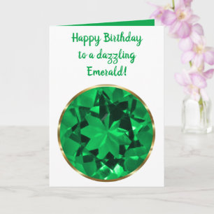 May Emerald Birthstone Birthday Card