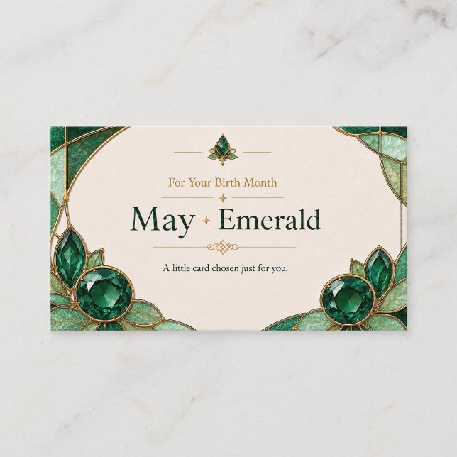 May Emerald Birthstone Shop Card (Creator Uploaded)