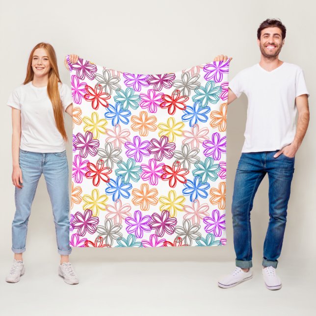 May Flowers Fleece Blanket (In Situ)