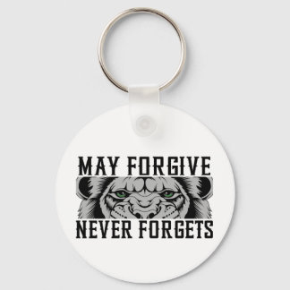 May Forgive, Never Forgets Lion Keychain