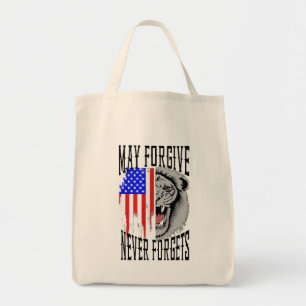 May Forgive, Never Forgets Lion Tote Bag