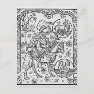 May, from the 'Almanach des Bergers', 1491 Postcard