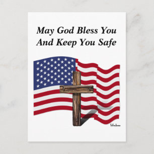 May God Bless You And Keep You Safe Postcard