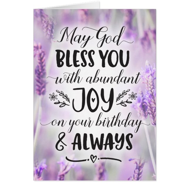 May God Bless you with Joy On your Birthday (Front)