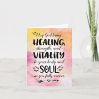 May God Bring You Healing, Strength and Vitality