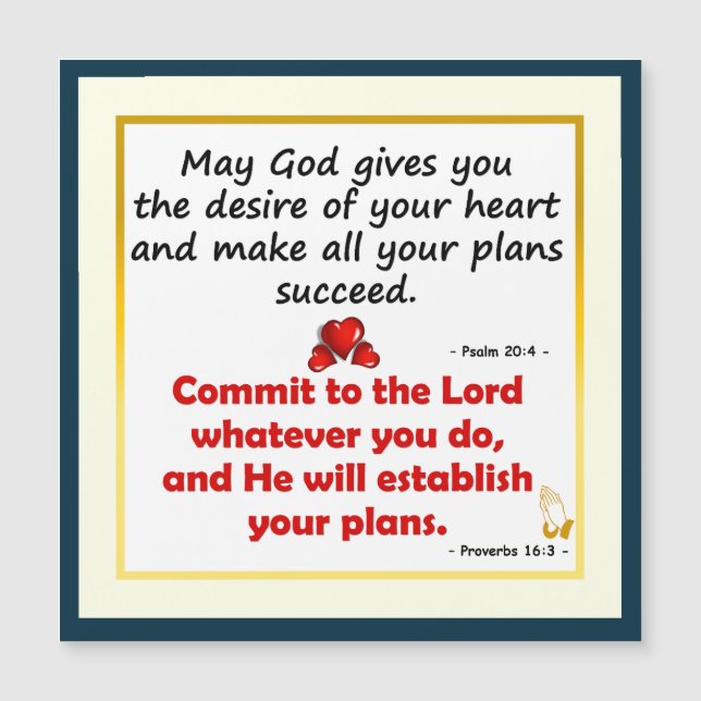 May God Gives You  the Desire of Your Heart  Card (Front)