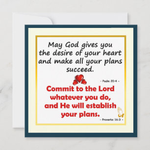 May God Gives You the Desire of Your Heart Card