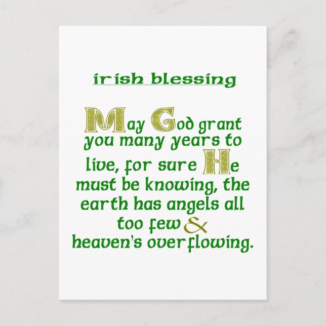 May God Grant You Many Years Postcard (Front)