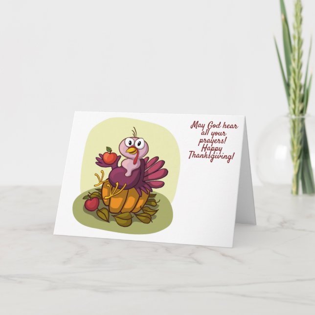 May God Hear All Your Prayers Thank You Card (Front)