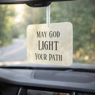 May God Light Your Path Christian Safe Travels Car Air Freshener