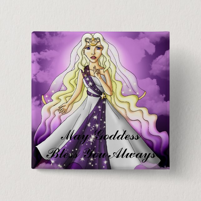 May Goddess Bless You Button (Front)