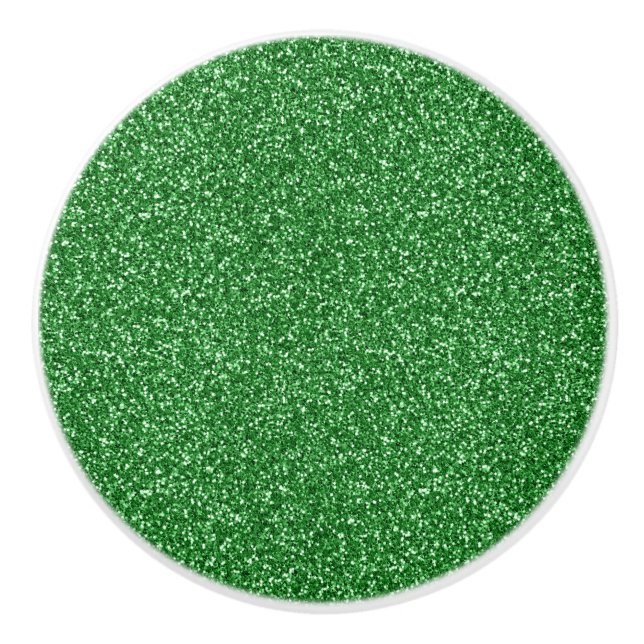 May Green Glitter Ceramic Knob (Front)