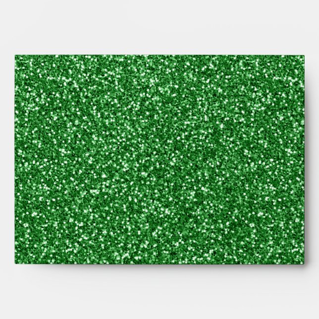 May Green Glitter Envelope (Front)