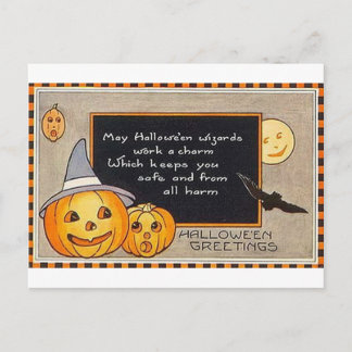 May Halloween Wizards Work A Charm Postcard