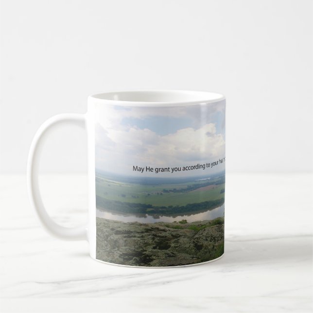 May he grant you the desires of your heart. coffee mug (Left)