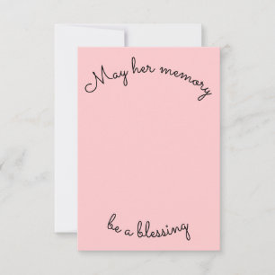 May Her Memory Be A Blessing Card