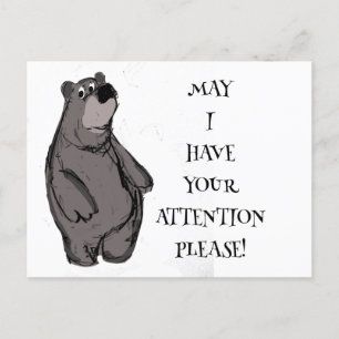 May I Have Your Attention Please Postcard