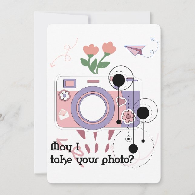 May I take your photo?  Invitation (Front)