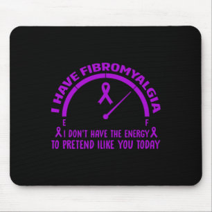 May I Wear Ribbon Purple Have Fibromyalgia Awarene Mouse Pad