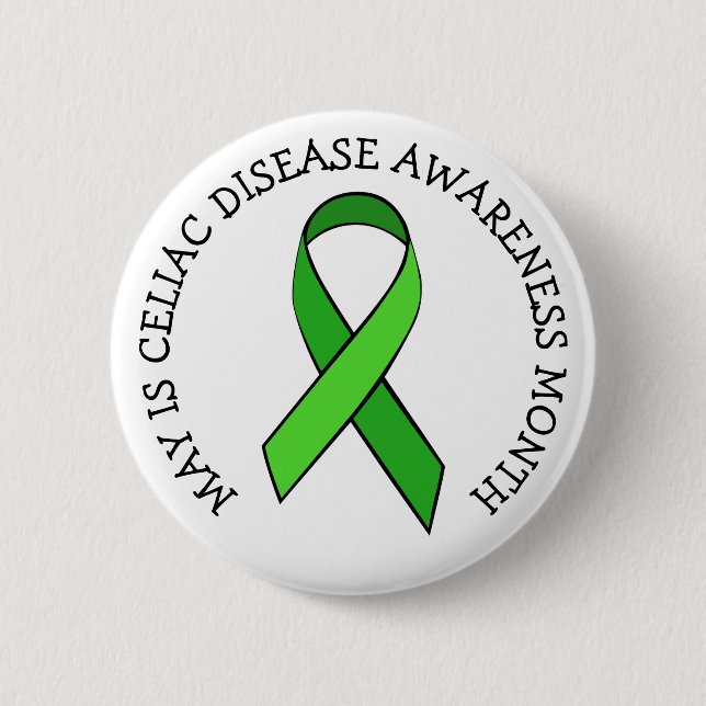May is Celiac Disease Awareness Month Button (Front)