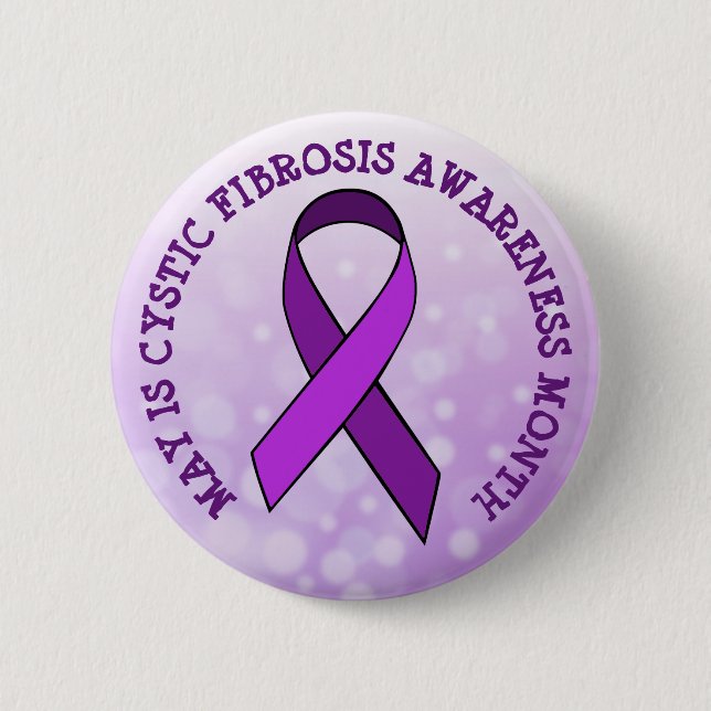 May is Cystic Fibrosis Awareness Month 6 Cm Round Badge (Front)