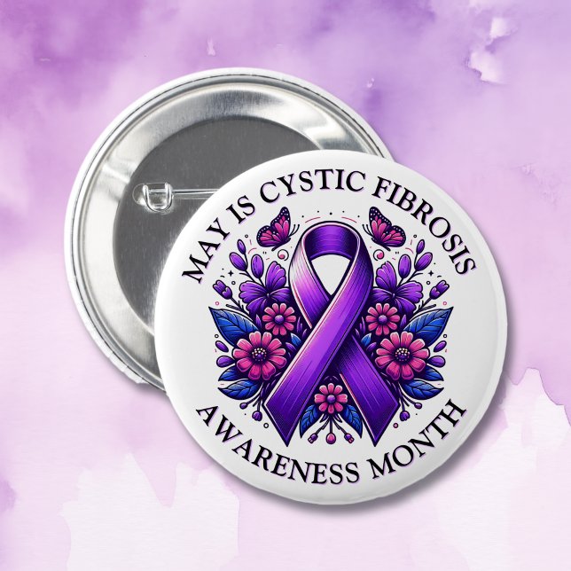 May is Cystic Fibrosis Awareness Month 6 Cm Round Badge (Creator Uploaded)
