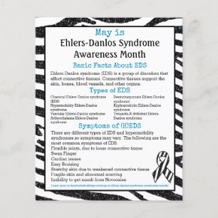 May is Ehlers-Danlos Syndrome Awareness Month Flyer