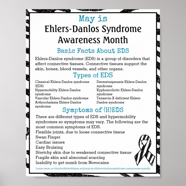 May is Ehlers-Danlos Syndrome Awareness Month Poster (Front)