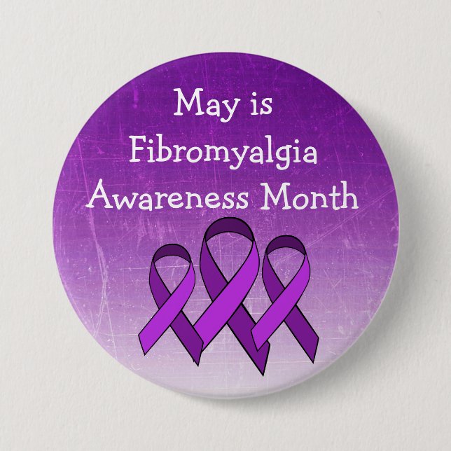 May is Fibromyalgia Awareness Button (Front)