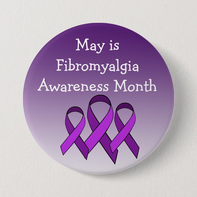 May is Fibromyalgia Awareness Button (Front)
