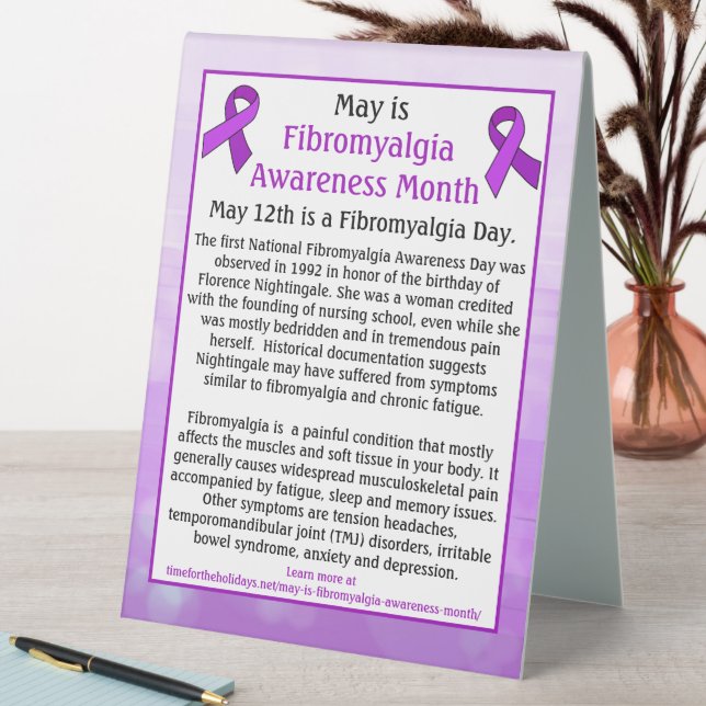 May is Fibromyalgia Awareness Month (In SItu (Table))