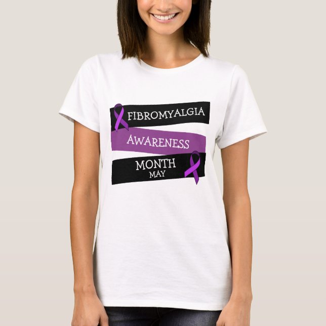 May is Fibromyalgia Awareness Month Ribbon Shirt (Front)