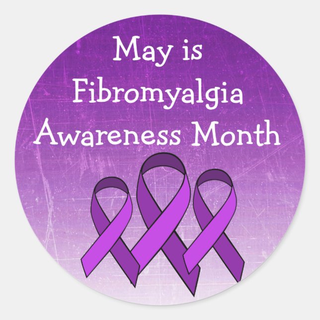 May is Fibromyalgia Awareness Month Stickers (Front)