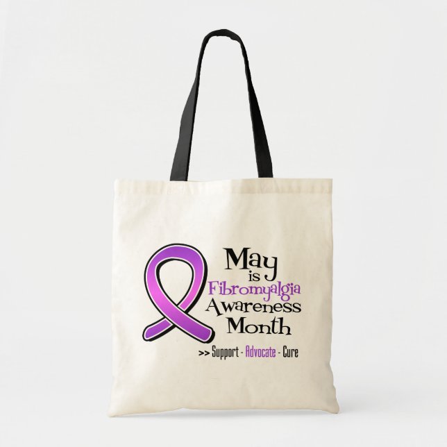 May is Fibromyalgia Awareness Month Tote Bag (Front)