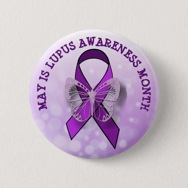 May is Lupus Awareness Month 6 Cm Round Badge (Front)