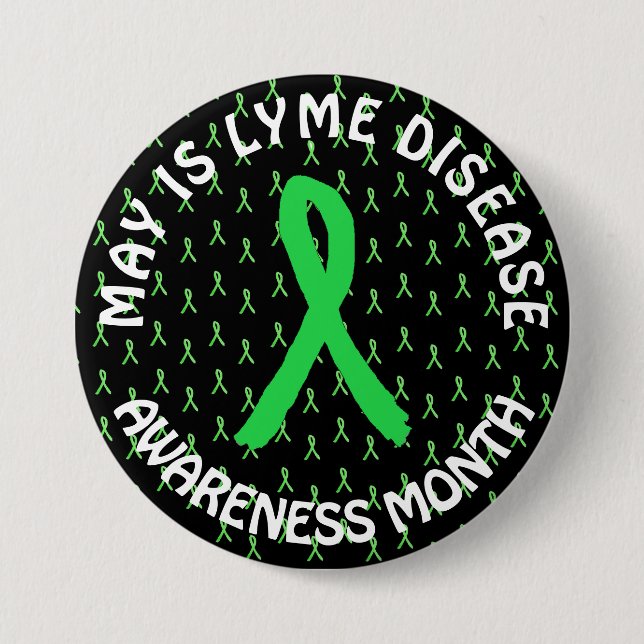 May is Lyme Disease Awareness Month Ribbons Button (Front)