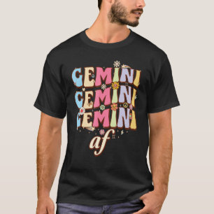 May June Birthday Retro Hippie Groovy Zodiac Sign  T-Shirt