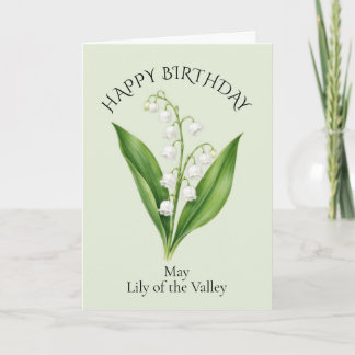 May Lily of the Valley Birthday Card